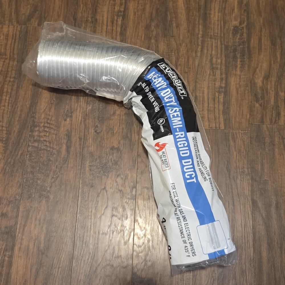 Everbilt 4 in. x 8 ft. Heavy-Duty Semi-Rigid Aluminum Duct